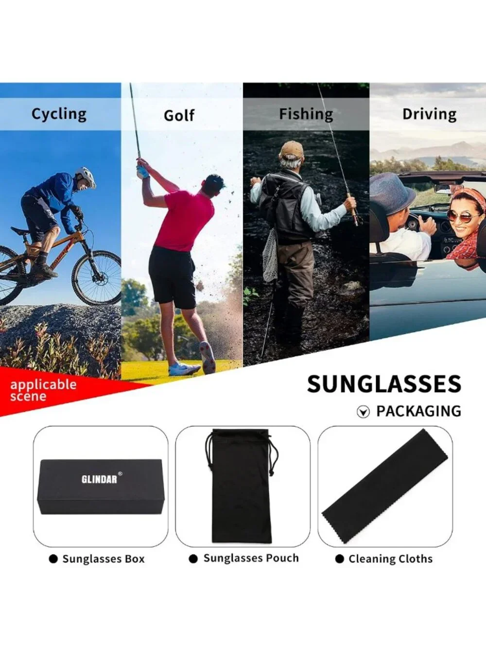 Oversized Polarized Square Sunglasses for Men & Women | Lightweight, UV400